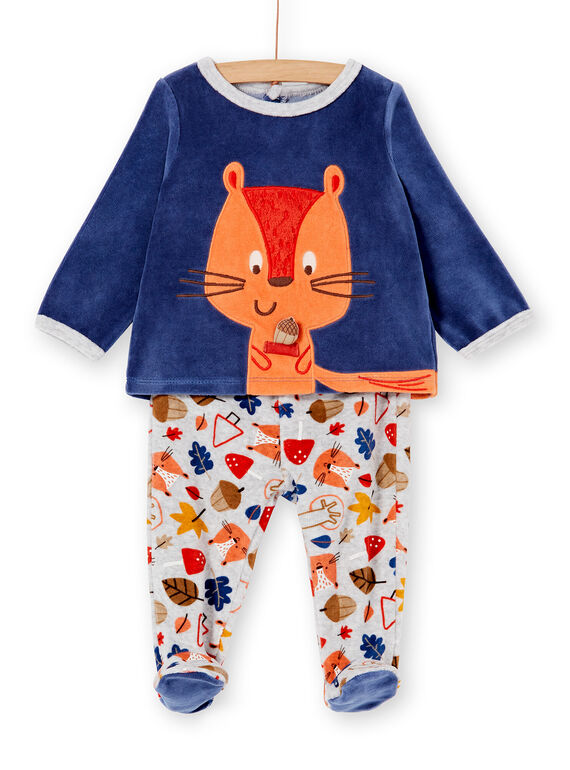 Pyjama layette garçon motif écureuil KEGAPYJECU / 20WH14C1PYJC221